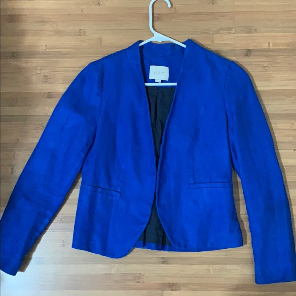 Ann Taylor LOFT Blue or White blazer